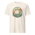 COFFEE TASTES BETTER OUTSIDE | Fun Camping T-Shirt - flat