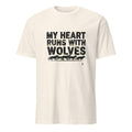 MY HEART RUNS WITH WOLVES | Wild Animal Spirit T-Shirt - flat