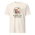 READING IS MY SAFE SPACE | Cozy T-Shirt for Book Lovers - flat
