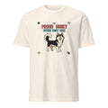 PROUD HUSKY OWNER RIGHT HERE | Funny Dog Lover T-Shirt - flat