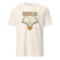NOTEBOOKS OPEN MINDS OPEN WIDE | Funny Teacher T-Shirt - flat