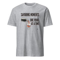 SAVORING MOMENTS ONE POUR AT A TIME | Cozy Wine Lovers T-shirt - flat