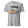 MEOWS BEFORE MY FIRST SIP | Funny Coffee Cat T-shirt