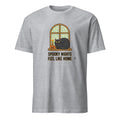 SPOOKY NIGHTS FEEL LIKE HOME | Cozy Halloween Cat Lover T-shirt - flat