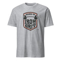 RAISED ON IRON AND GRIT | Humorous Fitness T-Shirt