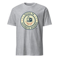 RAISED ON HARDWATER WEEKENDS | Humorous Ice Fishing T-Shirt - flat