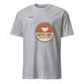 COFFEE FIRST THEN WE RIDE | Humorous Motorcycle T-Shirt - flat