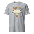 NOTEBOOKS OPEN MINDS OPEN WIDE | Funny Teacher T-Shirt - flat