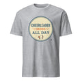 CHEERLEADER MODE ALL DAY | Cheerleading T-shirt for Fans - accurate print preview