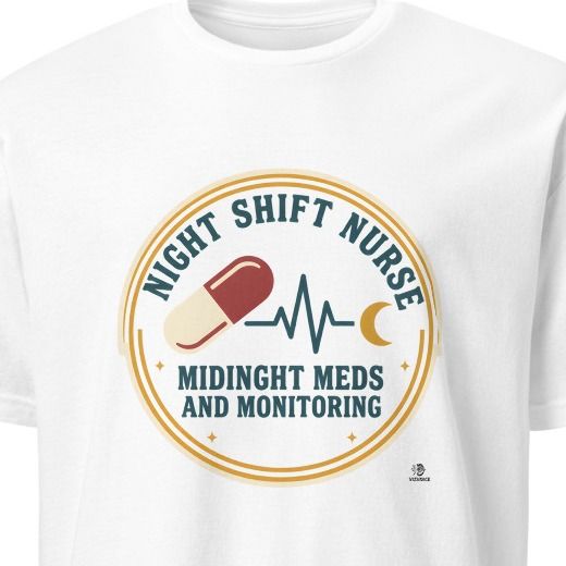 MIDNIGHT MEDS AND MONITORING | Comfy Night Shift Nurse T-Shirt
