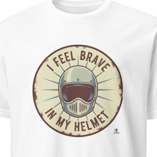 I FEEL BRAVE IN MY HELMET | Fun Biker Mom T-shirt