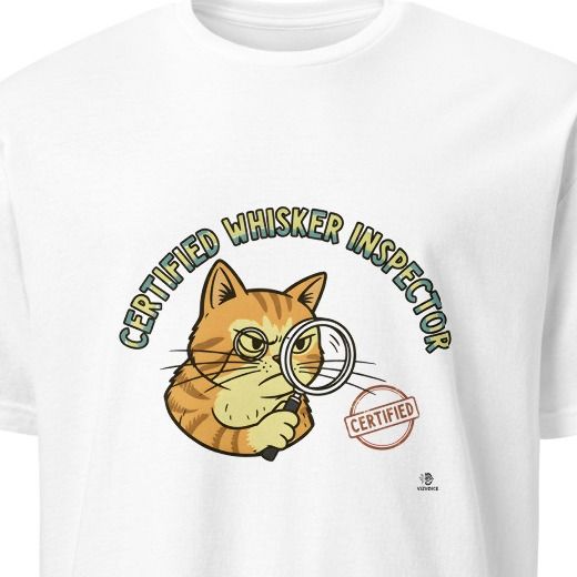 CERTIFIED WHISKER INSPECTOR | Funny Cat Lover T-Shirt