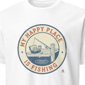 MY HAPPY PLACE IS FISHING | Humorous Fishing Grandpa T-Shirt - primary