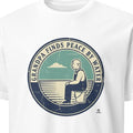 GRANDPA FINDS PEACE BY WATER | Relaxed Fishing T-Shirt - primary