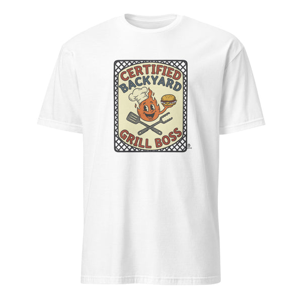 CERTIFIED BACKYARD GRILL BOSS | Fun T-shirt for Grill Master Dads