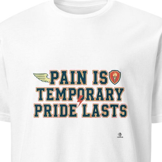 PAIN IS TEMPORARY PRIDE LASTS | Motivational Marathon Runner T-shirt