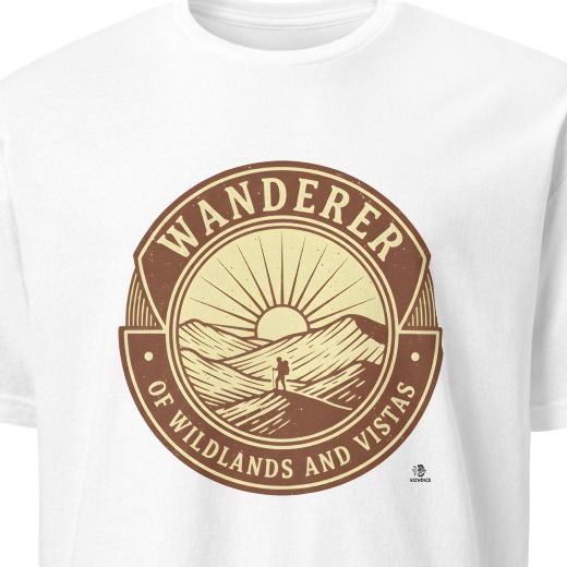 WANDERER OF WILDLANDS AND VISTAS | Adventurous Camping T-Shirt