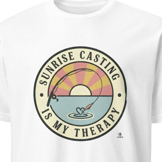 SUNRISE CASTING IS MY THERAPY | Fishing T-Shirt for Enthusiasts