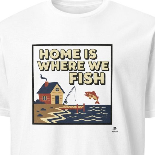 HOME IS WHERE WE FISH | Funny Fishing Dad T-shirt