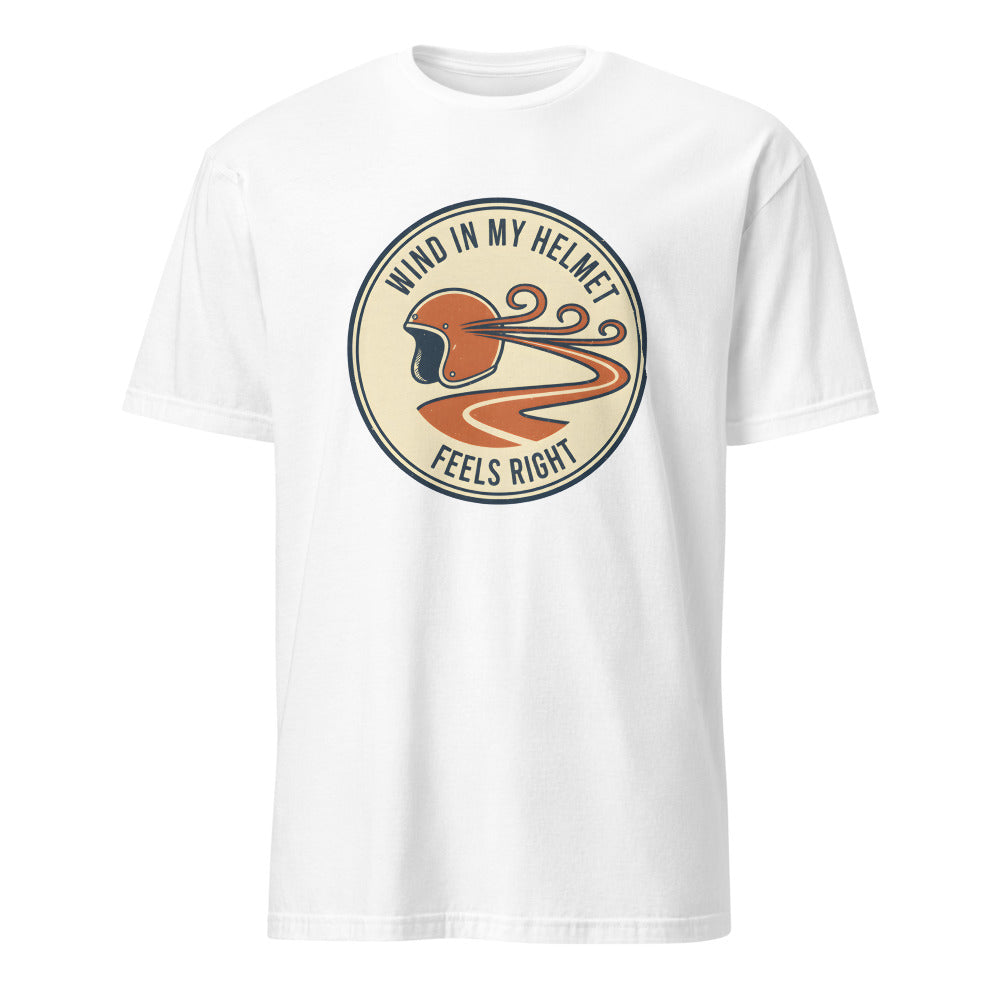 WIND IN MY HELMET FEELS RIGHT | Cool T-Shirt for Cross Country Riders