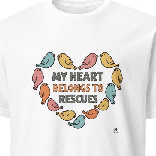 MY HEART BELONGS TO RESCUES | Adorable Pet Lover T-shirt