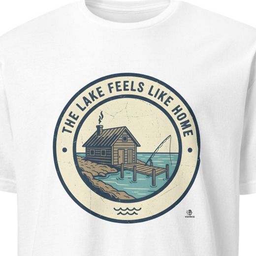 THE LAKE FEELS LIKE HOME | Cozy Fishing T-Shirt