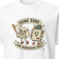 HOME RUNS AND HOMEWORK DAILY | Funny Single Dad T-Shirt - primary