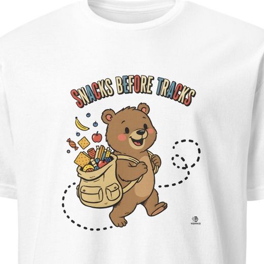 SNACKS BEFORE TRACKS | Funny Bear Life T-Shirt