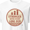 STRONGER WITH EVERY LONG RUN | Motivational Marathon T-Shirt