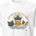 CAPTAIN OF THE CAT CREW | Humorous Cat Dad T-shirt - primary