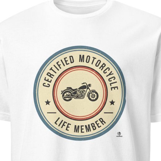 CERTIFIED MOTORCYCLE LIFE MEMBER | Humorous Motorcycle T-Shirt