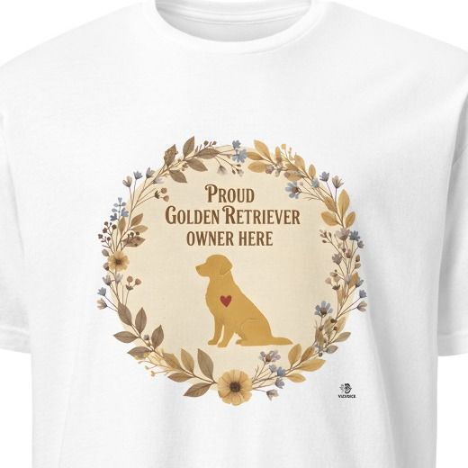 PROUD GOLDEN RETRIEVER OWNER HERE | Funny Dog Owner T-Shirt