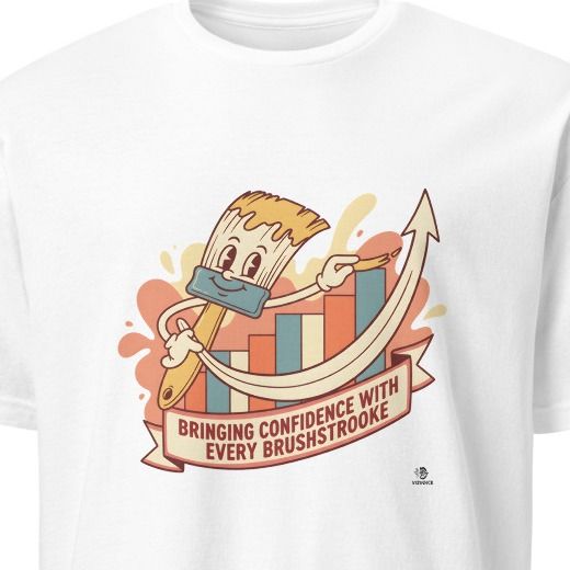 BRINGING CONFIDENCE WITH EVERY BRUSHSTROKE | Fun Art Teacher T-Shirt