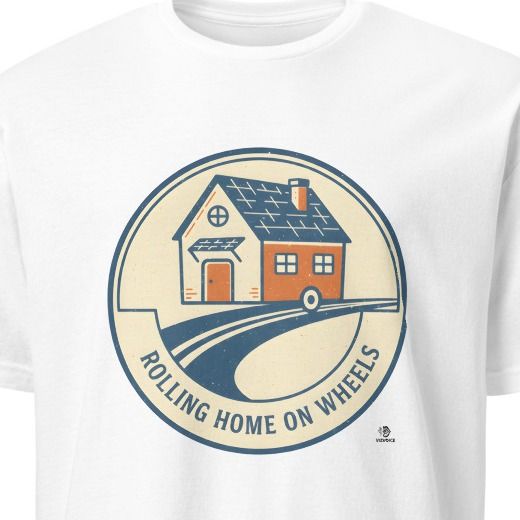 ROLLING HOME ON WHEELS | Fun RV Life T-Shirt