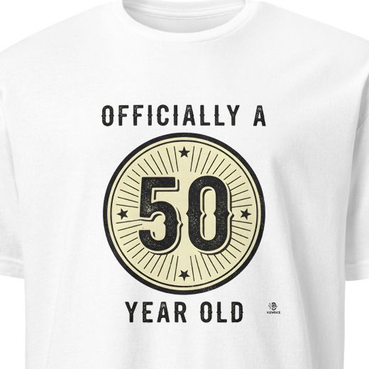 OFFICIALLY A 50 YEAR OLD | Fun Birthday Milestone T-Shirt