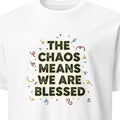 THE CHAOS MEANS WE ARE BLESSED | Humorous Mom Life T-Shirt - primary