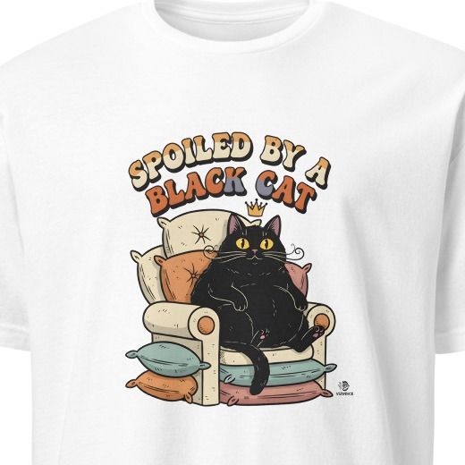 SPOILED BY A BLACK CAT | Humorous Cat Lover T-Shirt