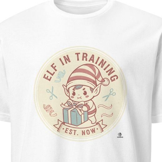 ELF IN TRAINING | Cute Christmas T-shirt for Holiday Cheer