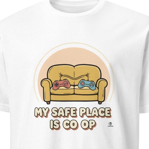 MY SAFE PLACE IS CO OP | Humorous Gamer Mom T-Shirt