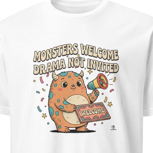 MONSTERS WELCOME DRAMA NOT INVITED | Funny Halloween T-Shirt