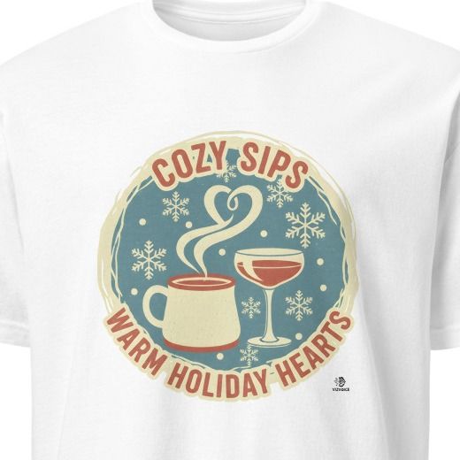 COZY SIPS WARM HOLIDAY HEARTS | Christmas Cocktails T-Shirt