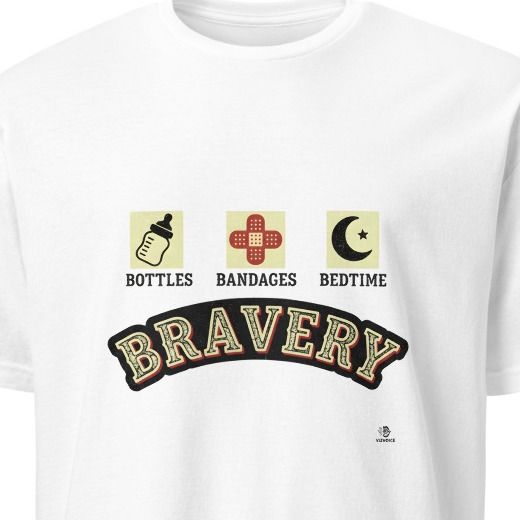 BOTTLES BANDAGES BEDTIME BRAVERY | Pediatric Nurse T-Shirt