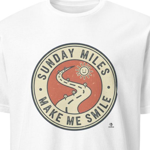SUNDAY MILES MAKE ME SMILE | Fun T-Shirt for Weekend Riders