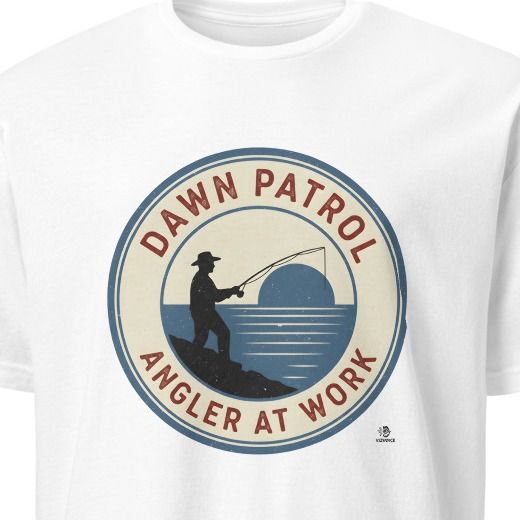 DAWN PATROL ANGLER AT WORK | Fishing T-shirt for Early Risers