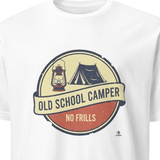 OLD SCHOOL CAMPER NO FRILLS | Camping T-Shirt for Purists