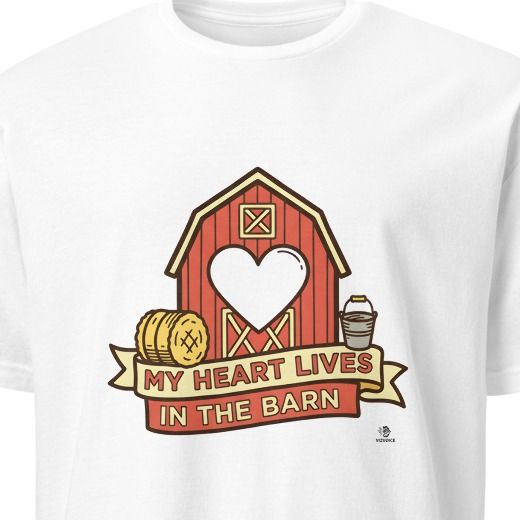 MY HEART LIVES IN THE BARN | Equestrian T-Shirt for Horse Lovers