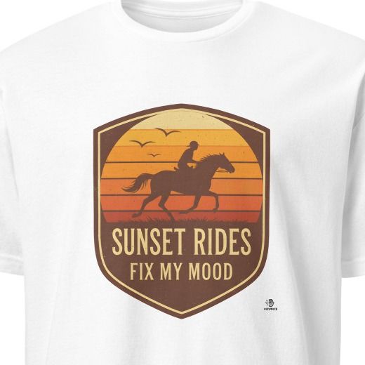 SUNSET RIDES FIX MY MOOD | Equestrian T-Shirt for Trail Riders